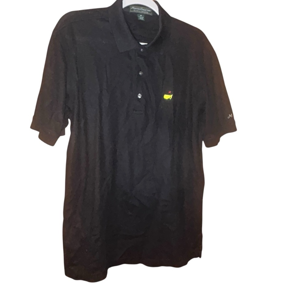 Masters collection black polo golf shirt Medium M pga tour